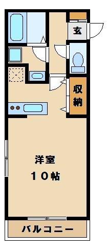 BELLA CASA(1K/2階)の間取り写真