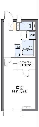 レオネクスト鳶尾II(1K/1階)の間取り写真