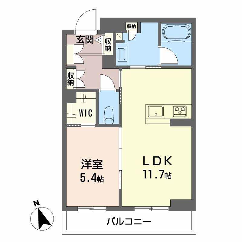 サンシャインSTN(1LDK/4階)の間取り写真
