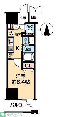 RISING PLACE 亀戸(1K/7階)の間取り写真