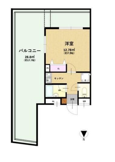 EIGHT TEMMABASHI(1K/8階)の間取り写真