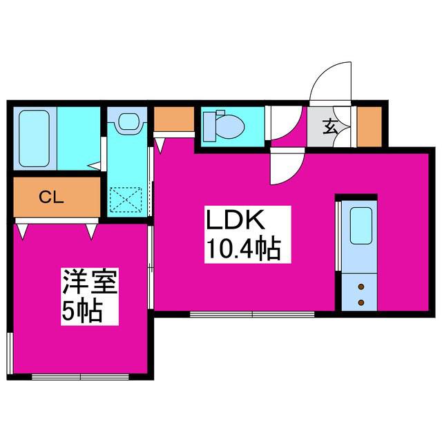 MTガーデンイースト II(1LDK/2階)の間取り写真