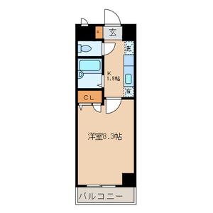 PLEASANT-プレセント-(1K/2階)の間取り写真