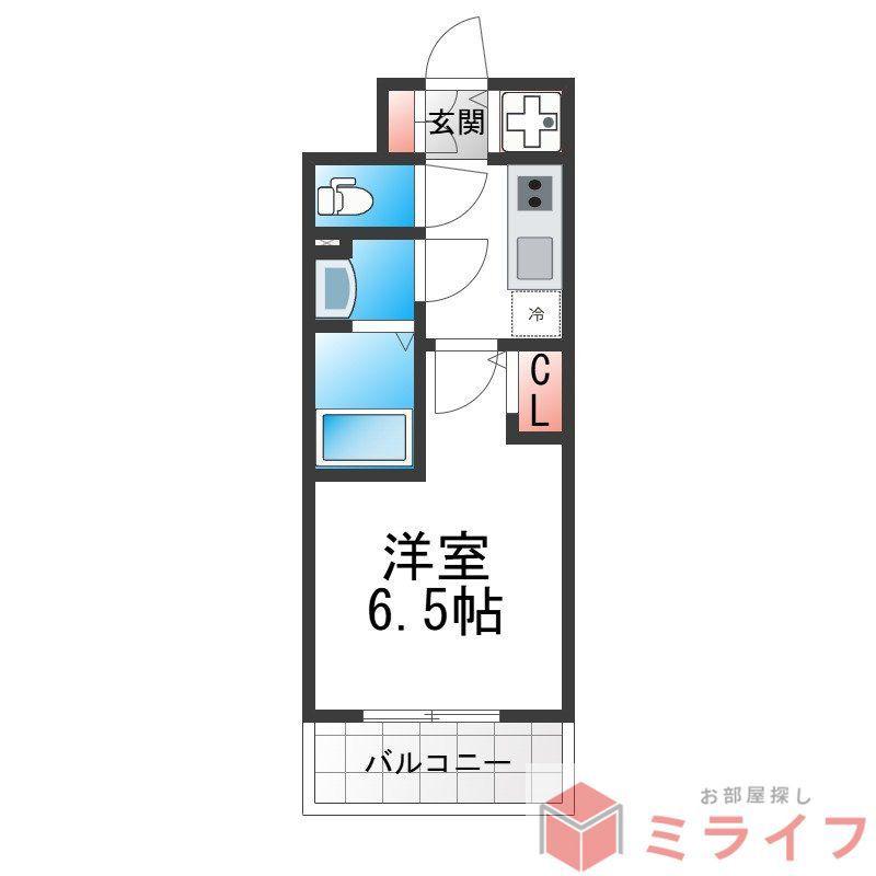 CREST TAPP 大阪イースト(1K/7階)の間取り写真