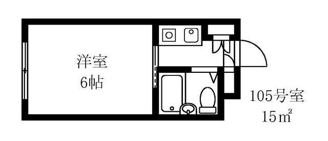 ペティネール四谷(1K/1階)の間取り写真