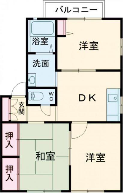 カサグランデ A(3DK/2階)の間取り写真