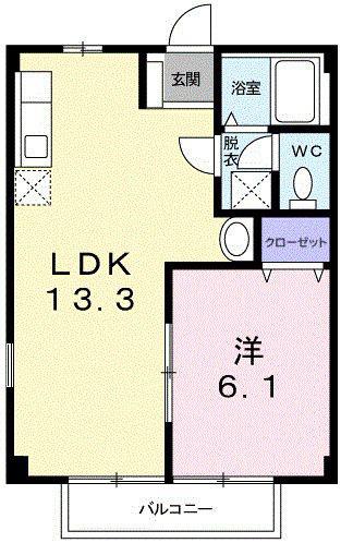 ハウディー(1LDK/2階)の間取り写真