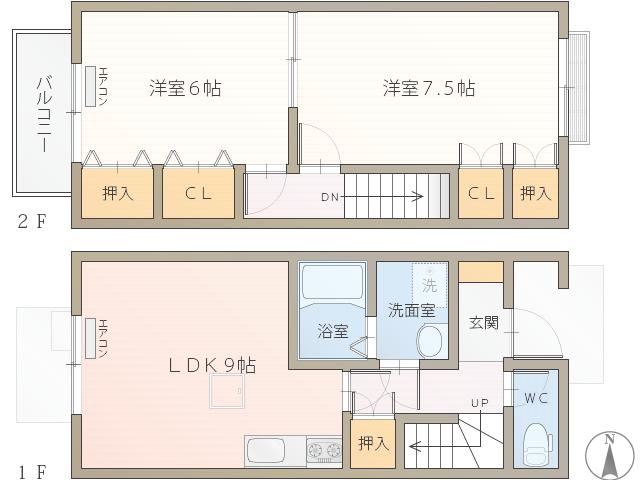 メゾンSATAKE(2LDK/1階)の間取り写真
