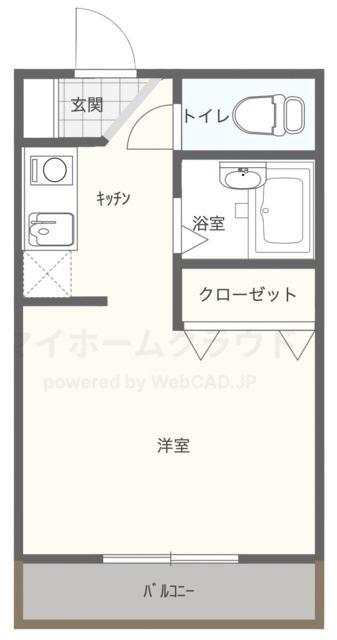 タカデン(1K/4階)の間取り写真