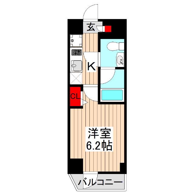 S-RESIDENCE成増CLAIR(1K/2階)の間取り写真