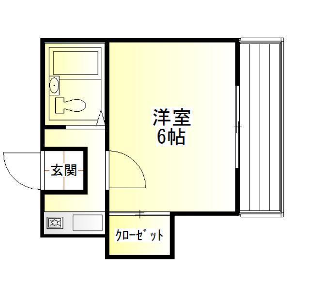 テリム七番館(ワンルーム/1階)の間取り写真