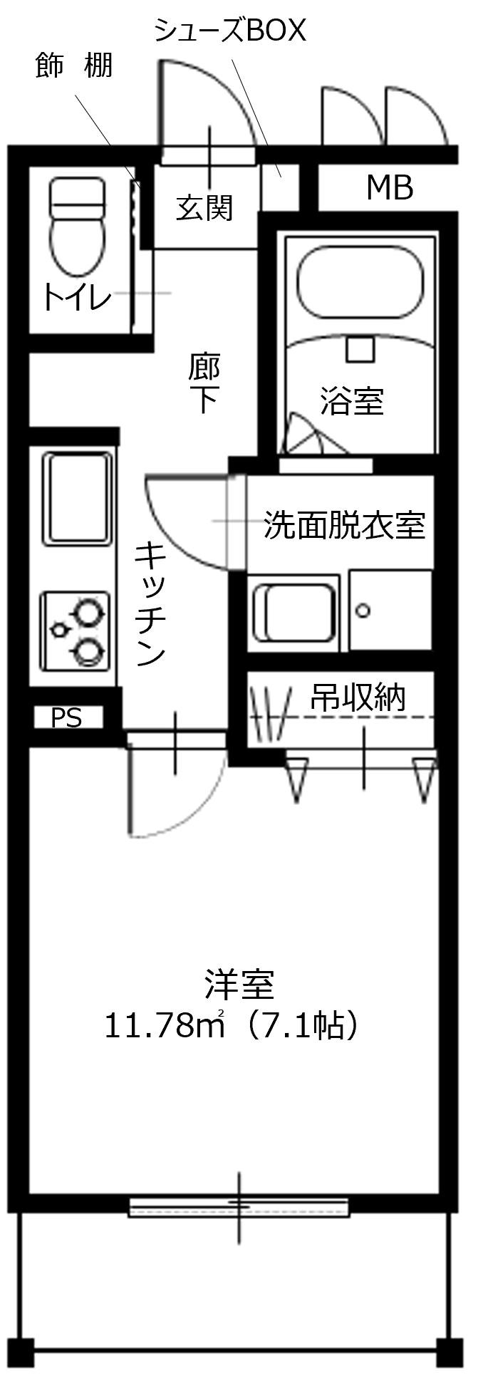 ライブリーウエスト(1K/2階)の間取り写真