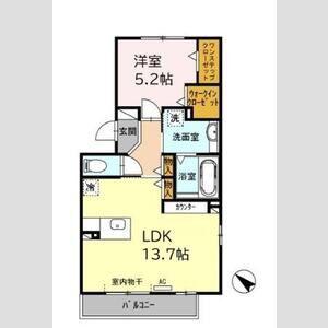 セジュール渋谷(1LDK/2階)の間取り写真