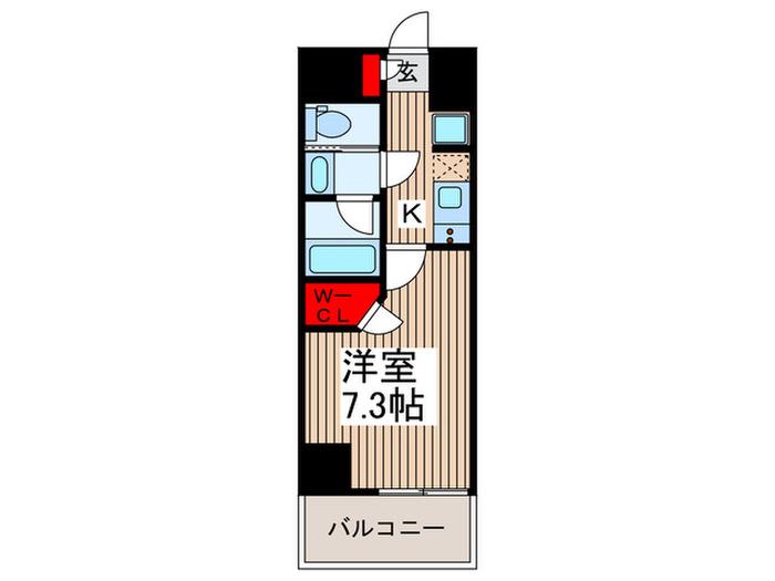 ソライエアイル草加(1K/7階)の間取り写真