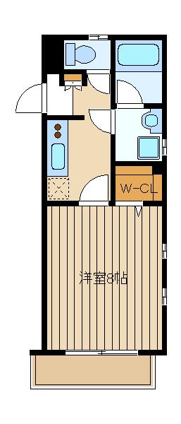 CLAIR HEIWADAI(1K/1階)の間取り写真