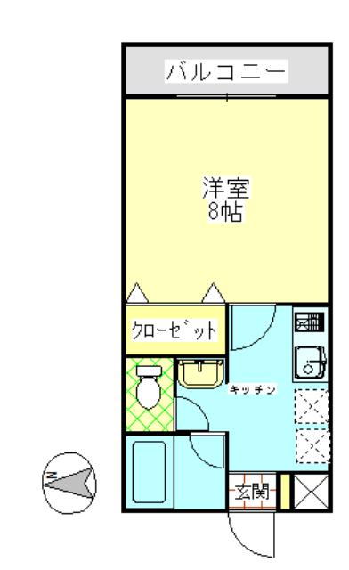 エスポワール加賀(1K/3階)の間取り写真