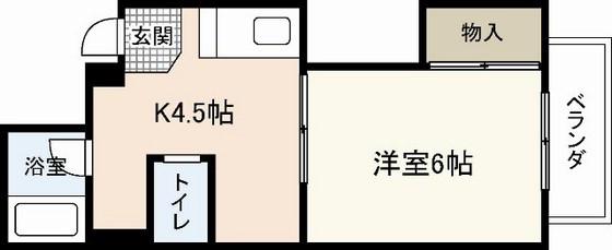 YS松本(1K/2階)の間取り写真