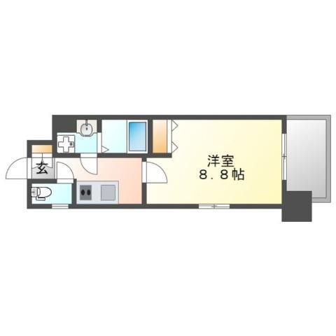 フジビル25(1K/4階)の間取り写真