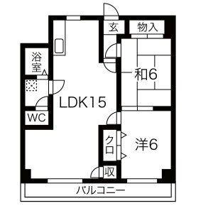 とよびる平成(2LDK/2階)の間取り写真