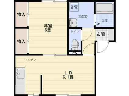 セジュール秋桜(1LDK/1階)の間取り写真