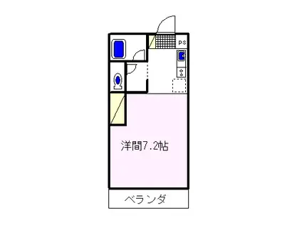 YSハイム(1K/1階)の間取り写真