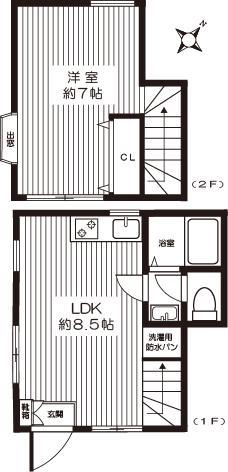クレールメゾン南雪谷(1LDK/1階)の間取り写真