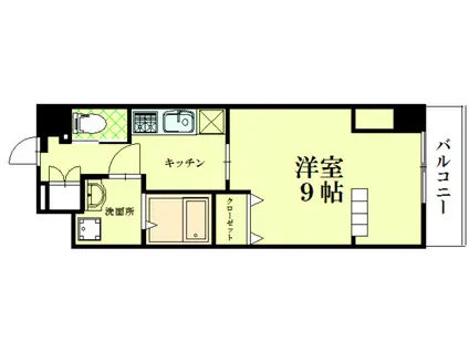 プレシス枚方(1K/4階)の間取り写真