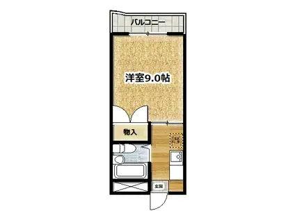 エスティ21(1K/4階)の間取り写真