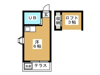 メゾネットみょうれんじ(ワンルーム/1階)の間取り写真