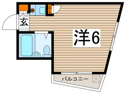 プレステージ浦和(ワンルーム/2階)の間取り写真