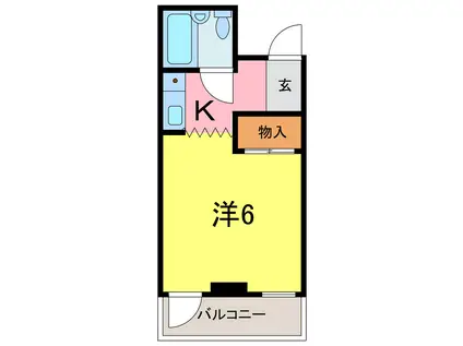 泉田ビル(1K/2階)の間取り写真