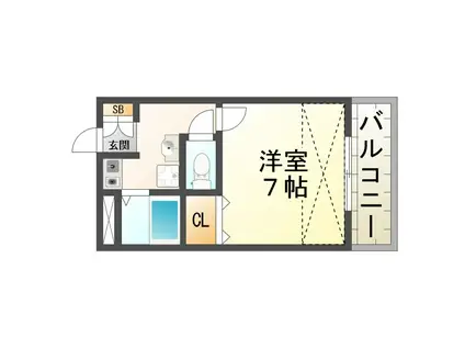 ニュープレジデント藤澤(1K/2階)の間取り写真