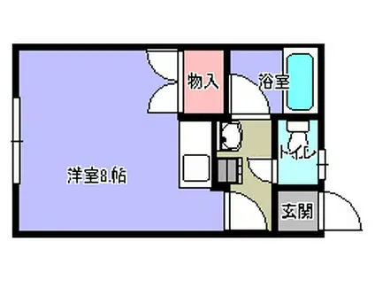 メゾン・ウエダ(ワンルーム/1階)の間取り写真