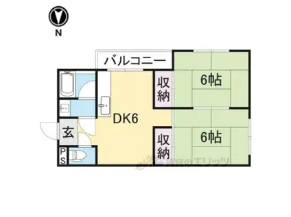 マンション山本(2DK/3階)の間取り写真