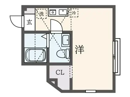 アルカディア横浜(ワンルーム/1階)の間取り写真