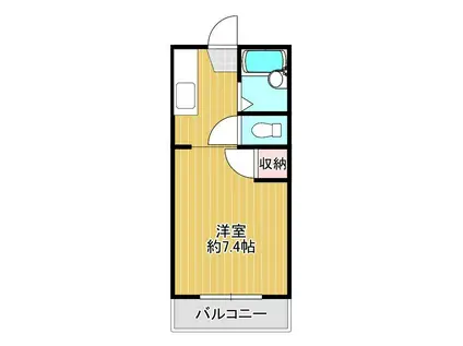 コーポラスなかむら(1K/2階)の間取り写真