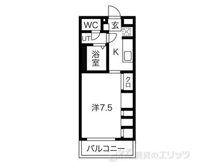 リブリ・昭和園(1K/3階)の間取り写真