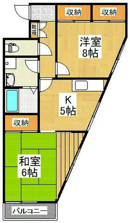 エステート武蔵野 4階階 間取り