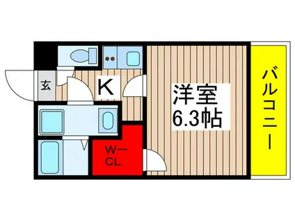 ジーメゾン八千代大和田(1K/1階)の間取り写真
