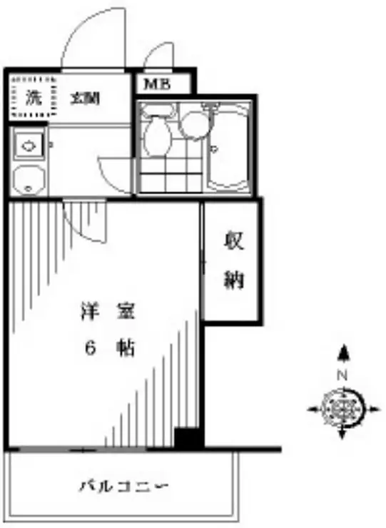 クレセントユニ二子新地 3階階 間取り