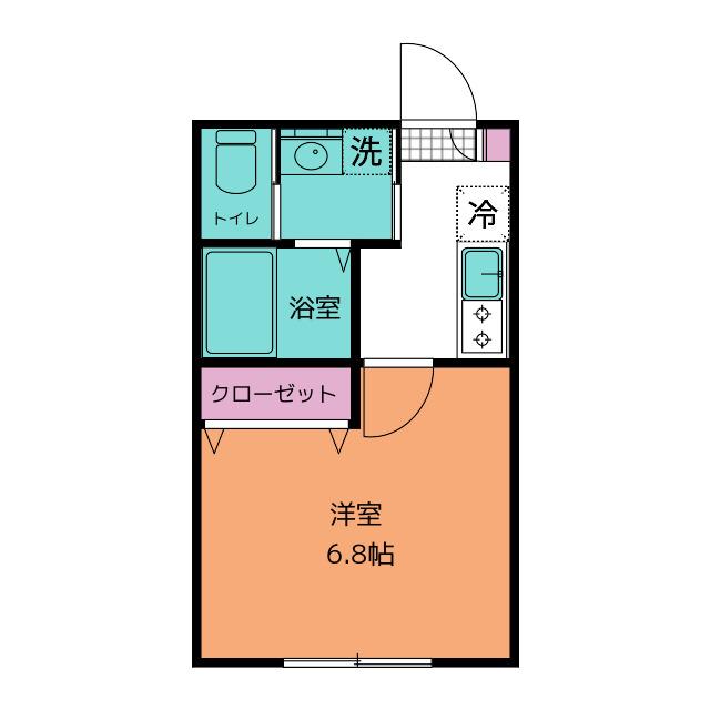 COMFORT SHORE(1K/1階)の間取り写真