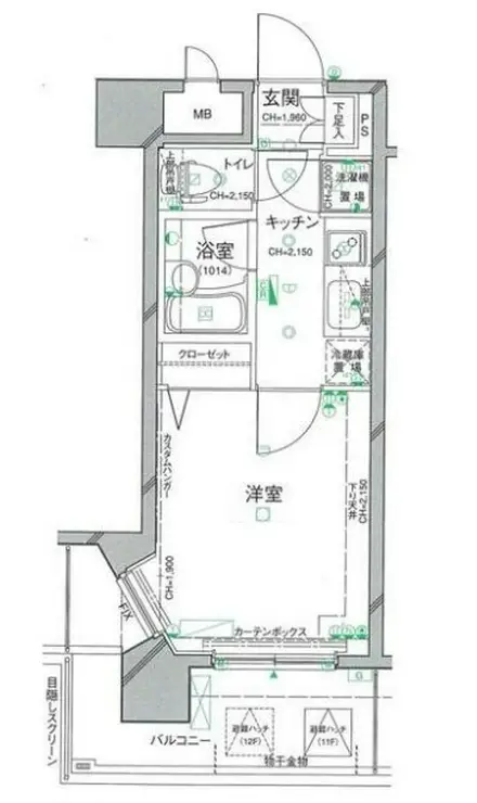 パレステュディオ渋谷WEST 12階階 間取り