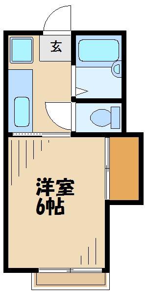 コーポサンライズ(1K/2階)の間取り写真
