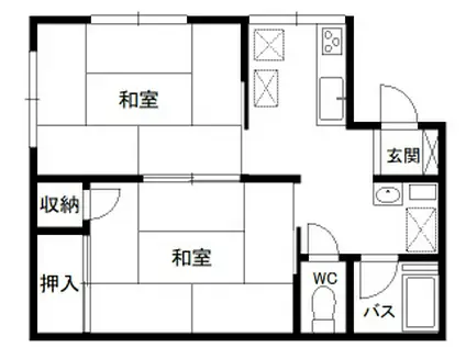 サンシャインコーポ赤坂(2K/2階)の間取り写真