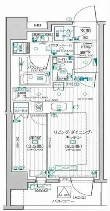 パレステージ新高島平 4階階 間取り