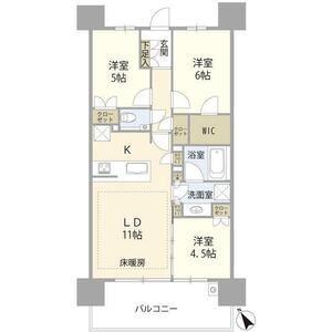 アネシア東京尾久(3LDK/5階)の間取り写真