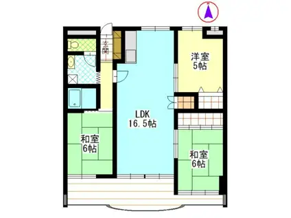 シャトレ・アン(3LDK/1階)の間取り写真