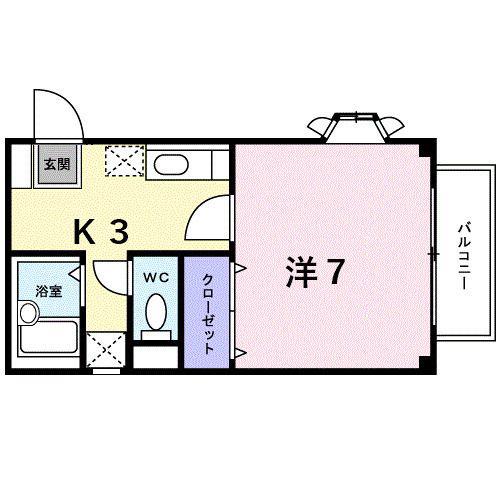 新興ハイムII(1K/2階)の間取り写真