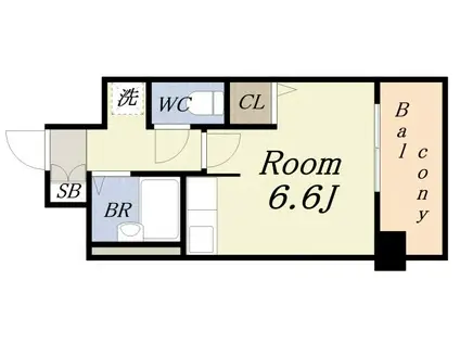 L-FLORA此花(ワンルーム/9階)の間取り写真