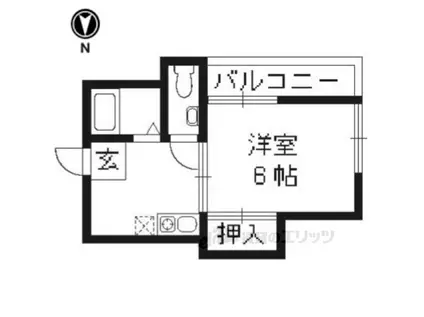 リエス東山三条(1K/2階)の間取り写真